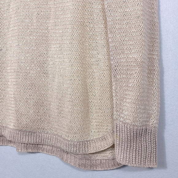 Polo Ralph Lauren Women Linen Sweater; beige/pink open-weave w/boat neckline XL - Picture 7 of 13